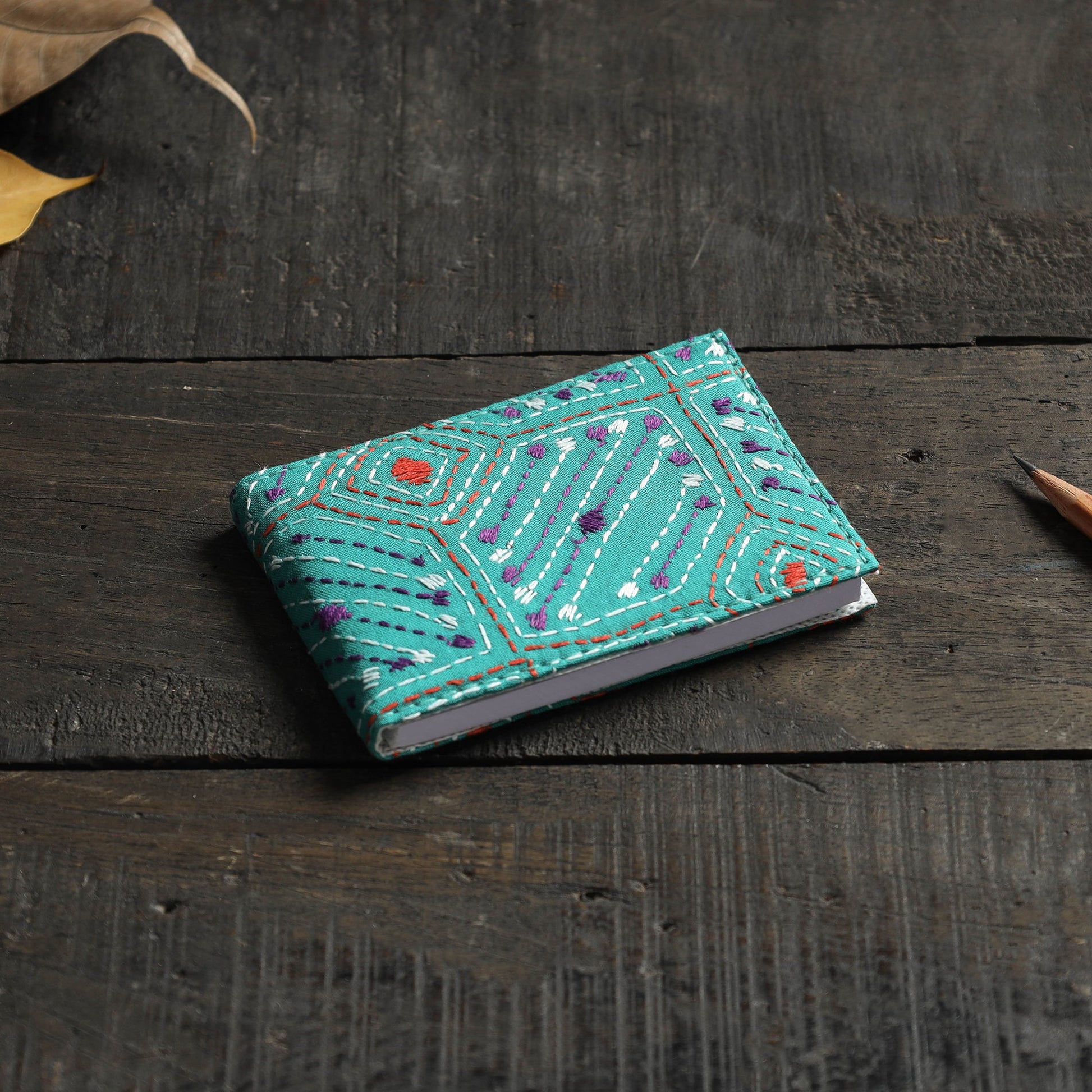 Bengal Kantha Work Handcrafted Notepad (4 x 3 in)