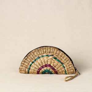 Beige - Handmade Organic Water Hyacinth Hand Purse from Assam