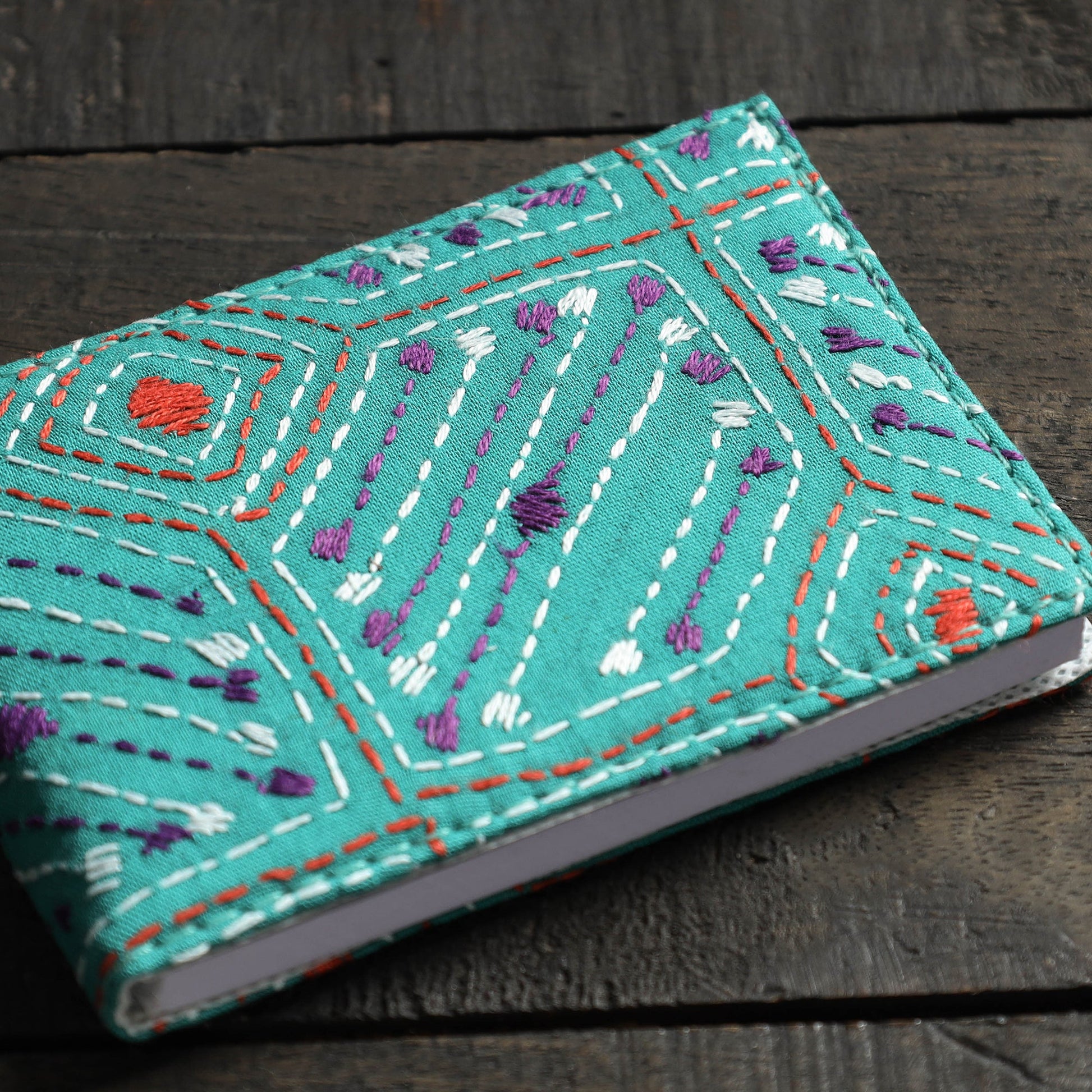 Bengal Kantha Work Handcrafted Notepad (4 x 3 in)