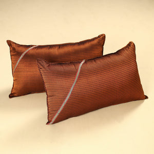 Brown - Khun Weave Cotton Pillow Covers (Set of 2)