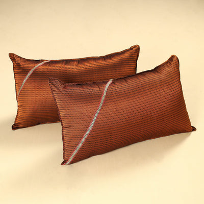 Brown - Khun Weave Cotton Pillow Covers (Set of 2)