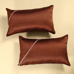 Brown - Khun Weave Cotton Pillow Covers (Set of 2)