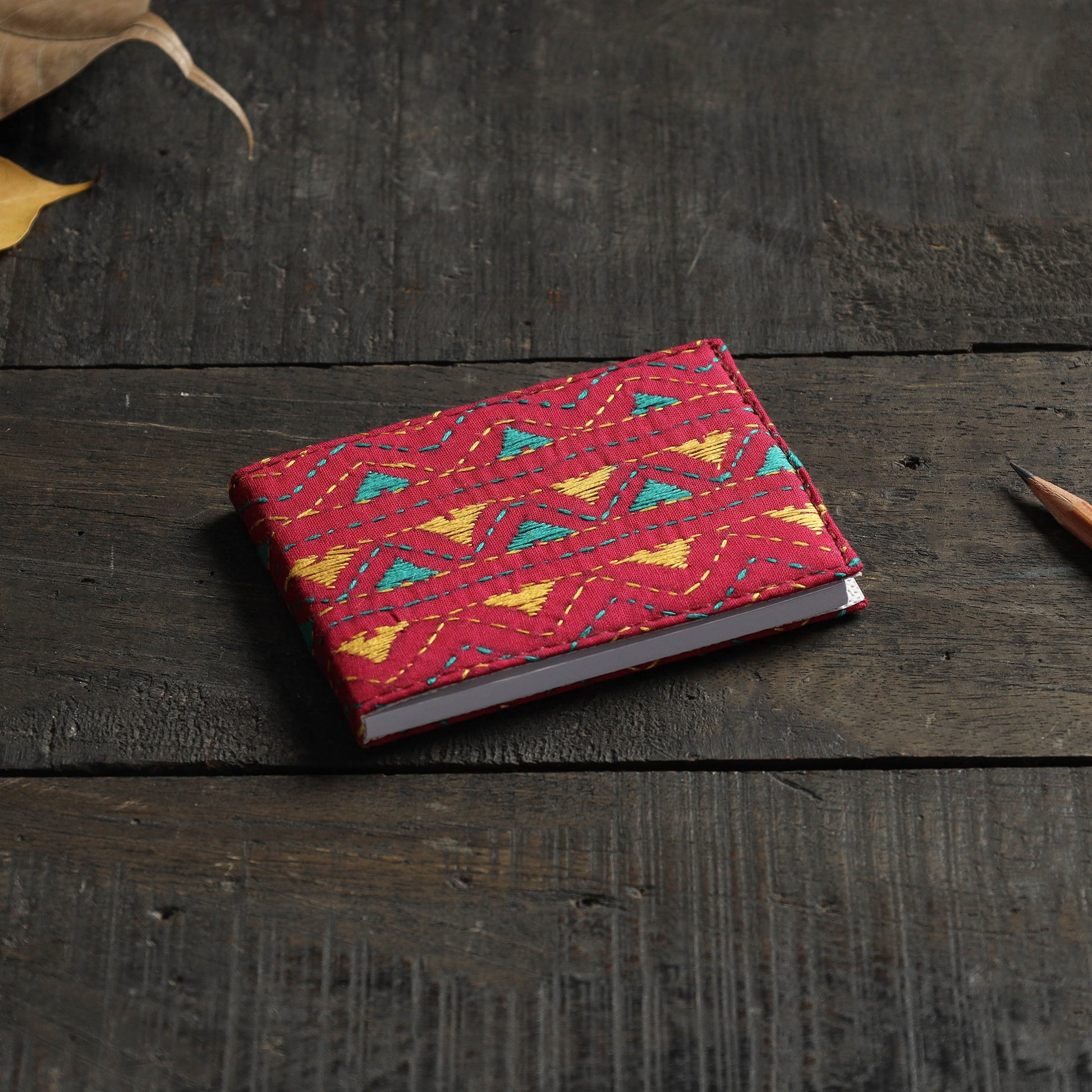 Bengal Kantha Work Handcrafted Notepad (4 x 3 in)