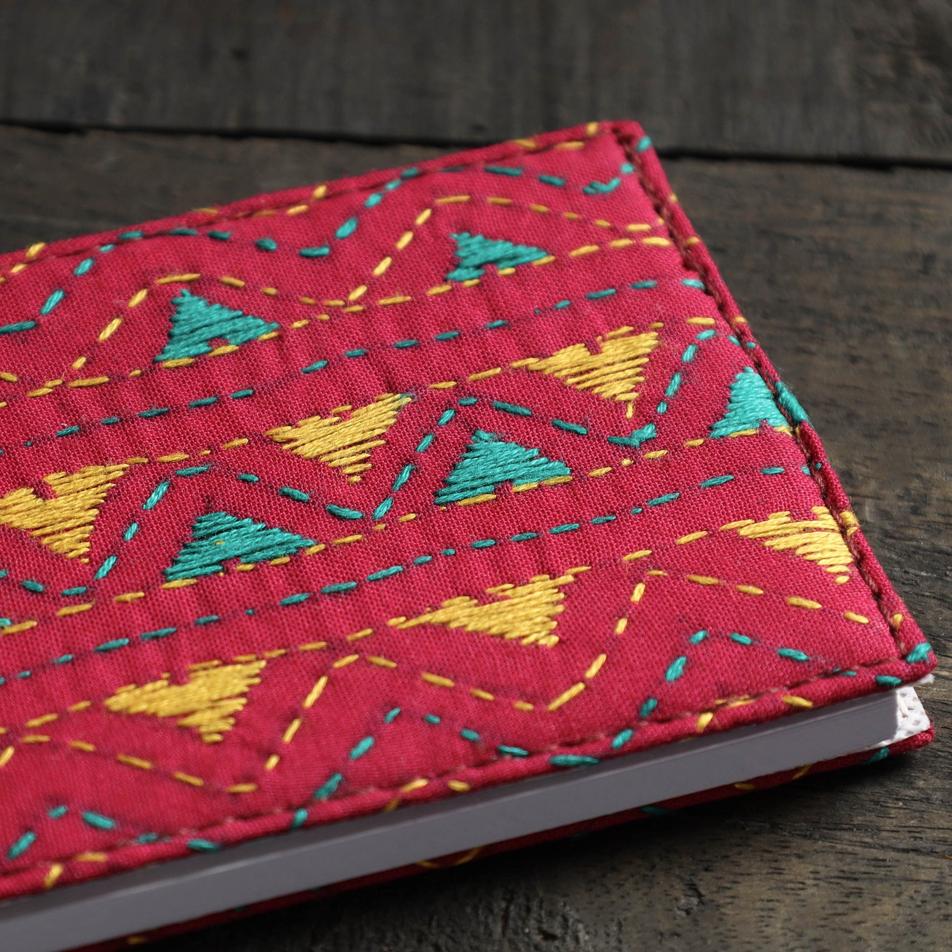 Bengal Kantha Work Handcrafted Notepad (4 x 3 in)