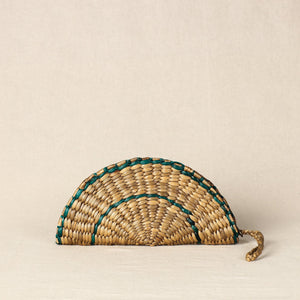 Beige - Handmade Organic Water Hyacinth Hand Purse from Assam