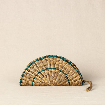Beige - Handmade Organic Water Hyacinth Hand Purse from Assam