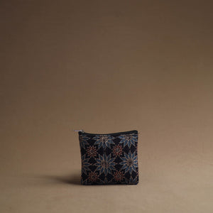 Black - Handmade Cotton Multipurpose Utility Pouches (set of 3) 34