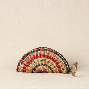 Beige - Handmade Organic Water Hyacinth Hand Purse from Assam