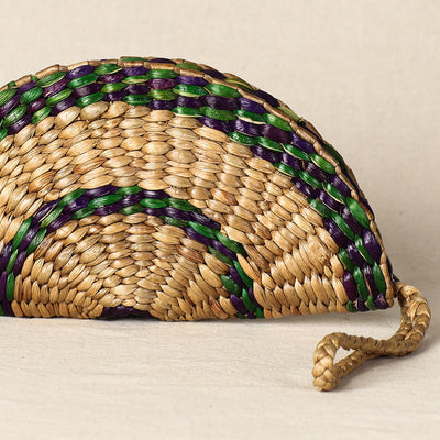 Beige - Handmade Organic Water Hyacinth Hand Purse from Assam