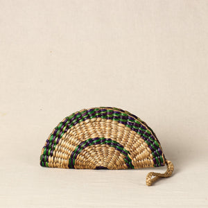 Beige - Handmade Organic Water Hyacinth Hand Purse from Assam