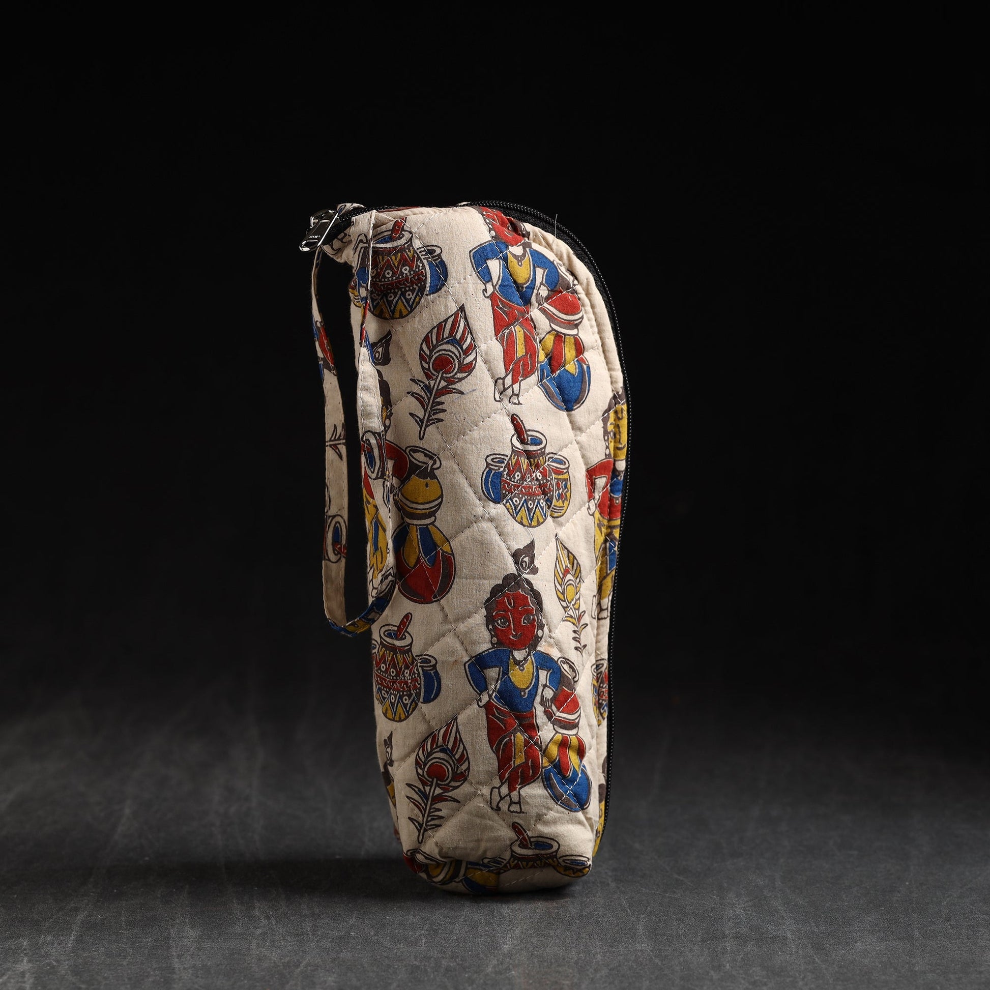 Beige - Handmade Cotton 1L Water Bottle Cover 17