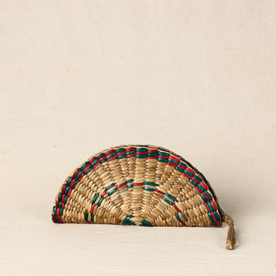 Beige - Handmade Organic Water Hyacinth Hand Purse from Assam