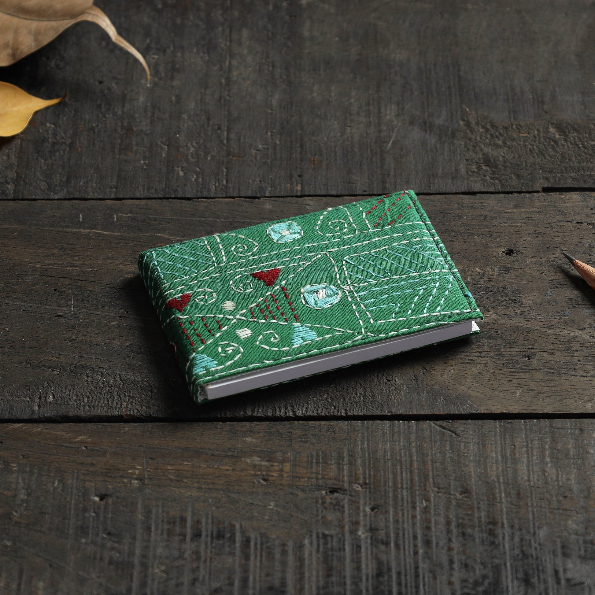 Bengal Kantha Work Handcrafted Notepad (4 x 3 in)