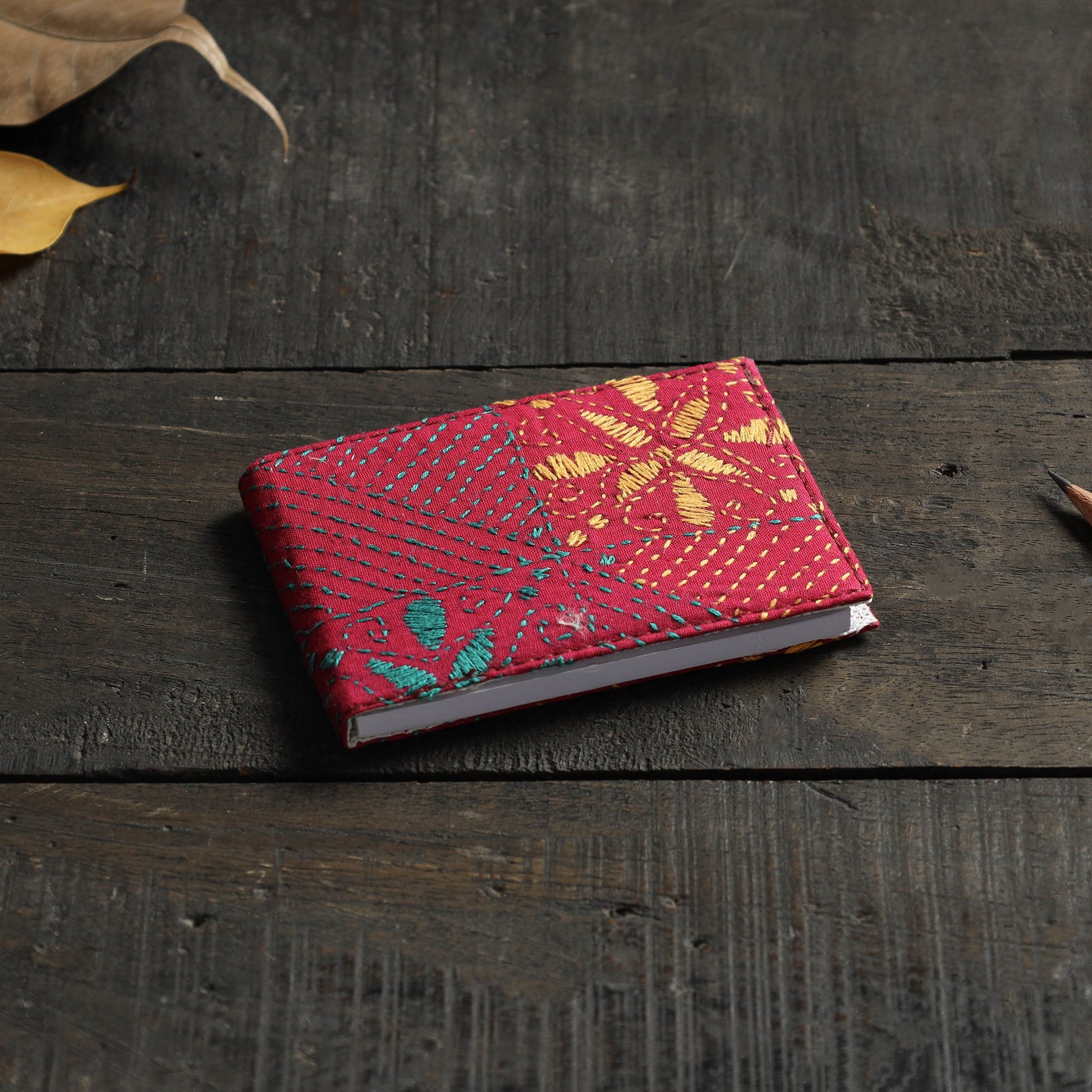 Bengal Kantha Work Handcrafted Notepad (4 x 3 in)