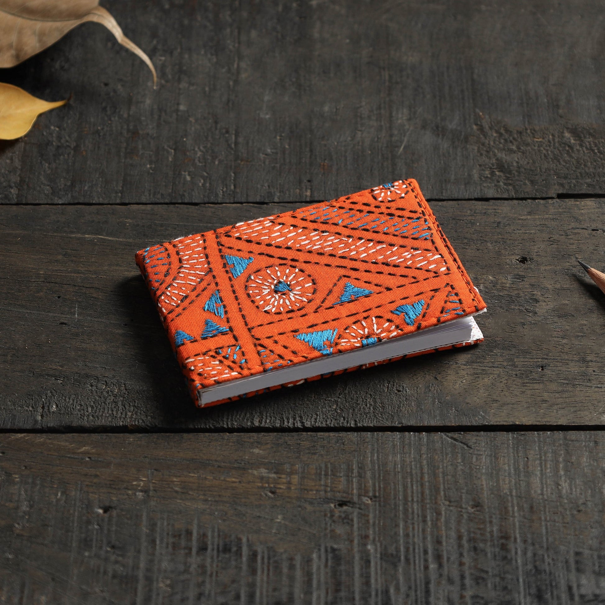 Bengal Kantha Work Handcrafted Notepad (4 x 3 in)
