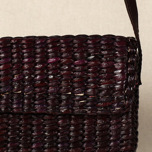 Brown - Handmade Organic Water Hyacinth Sling Bag from Assam