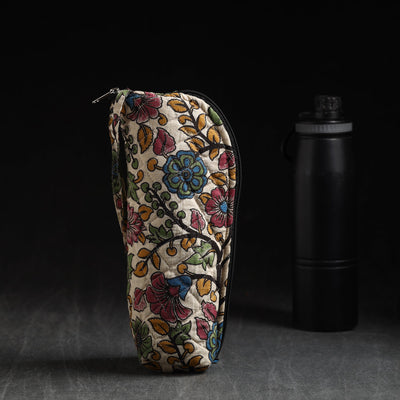 Beige - Handmade Cotton 1L Water Bottle Cover 03