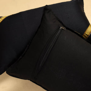 Black - Khun Weave Cotton Pillow Covers (Set of 2)