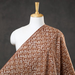 Brown - Hand Printed Cotton Batik Fabric 87