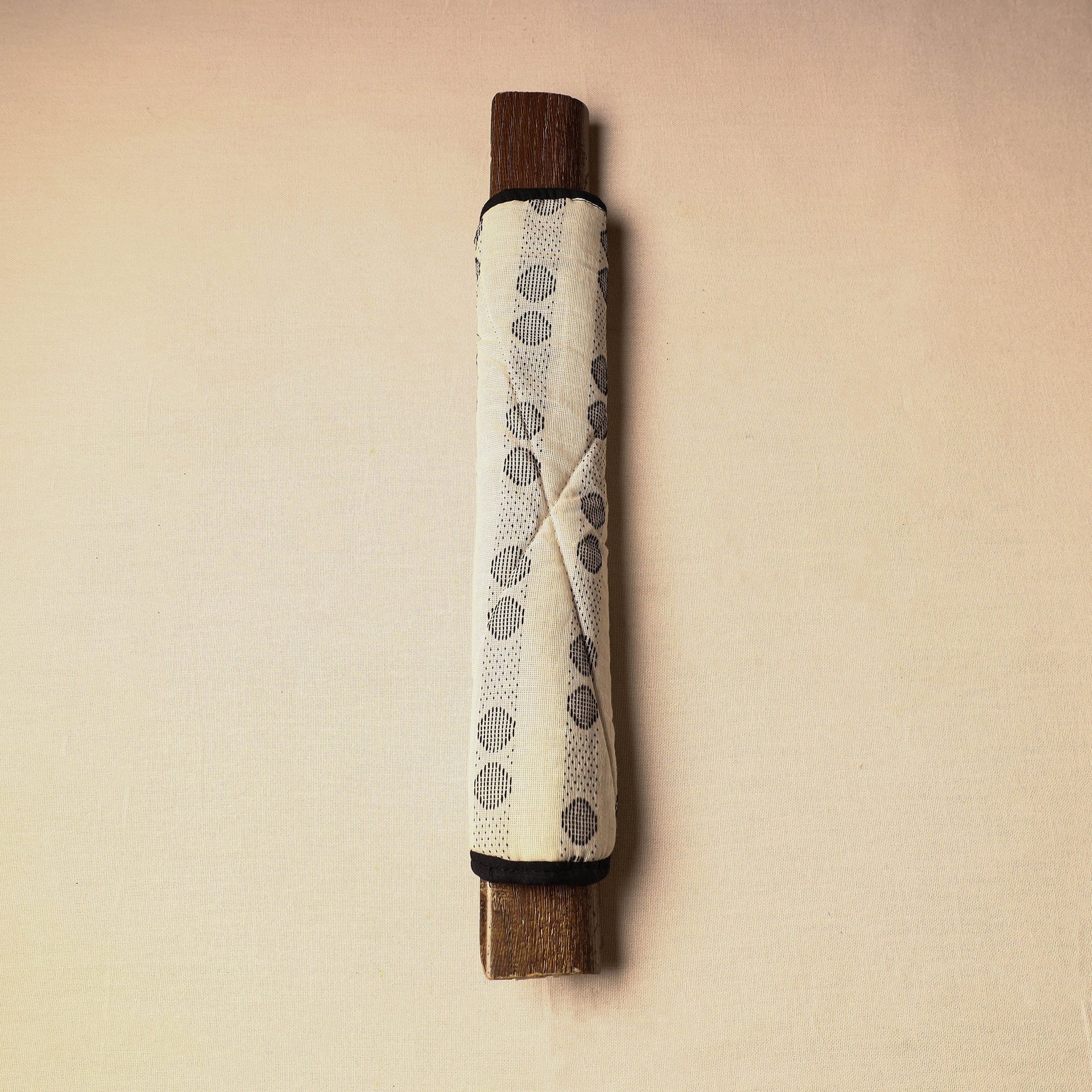 Beige - Jacquard Handmade Fridge Handle Cover 02