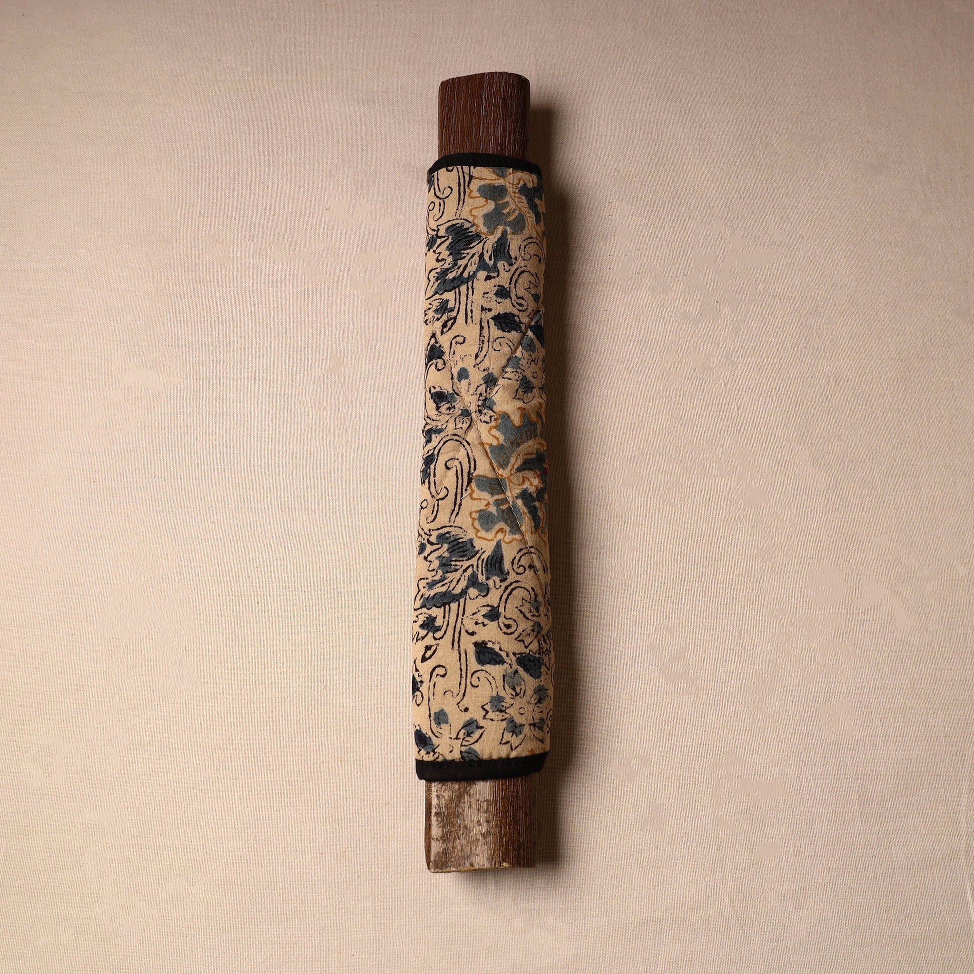 Black - Kalamkari Block Printed Handmade Fridge Handle Cover 17