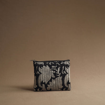 Black - Handmade Cotton Multipurpose Utility Pouches (set of 3) 42