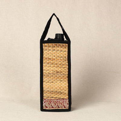 Beige - Handmade Organic Water Hyacinth Bottle Bag from Assam
