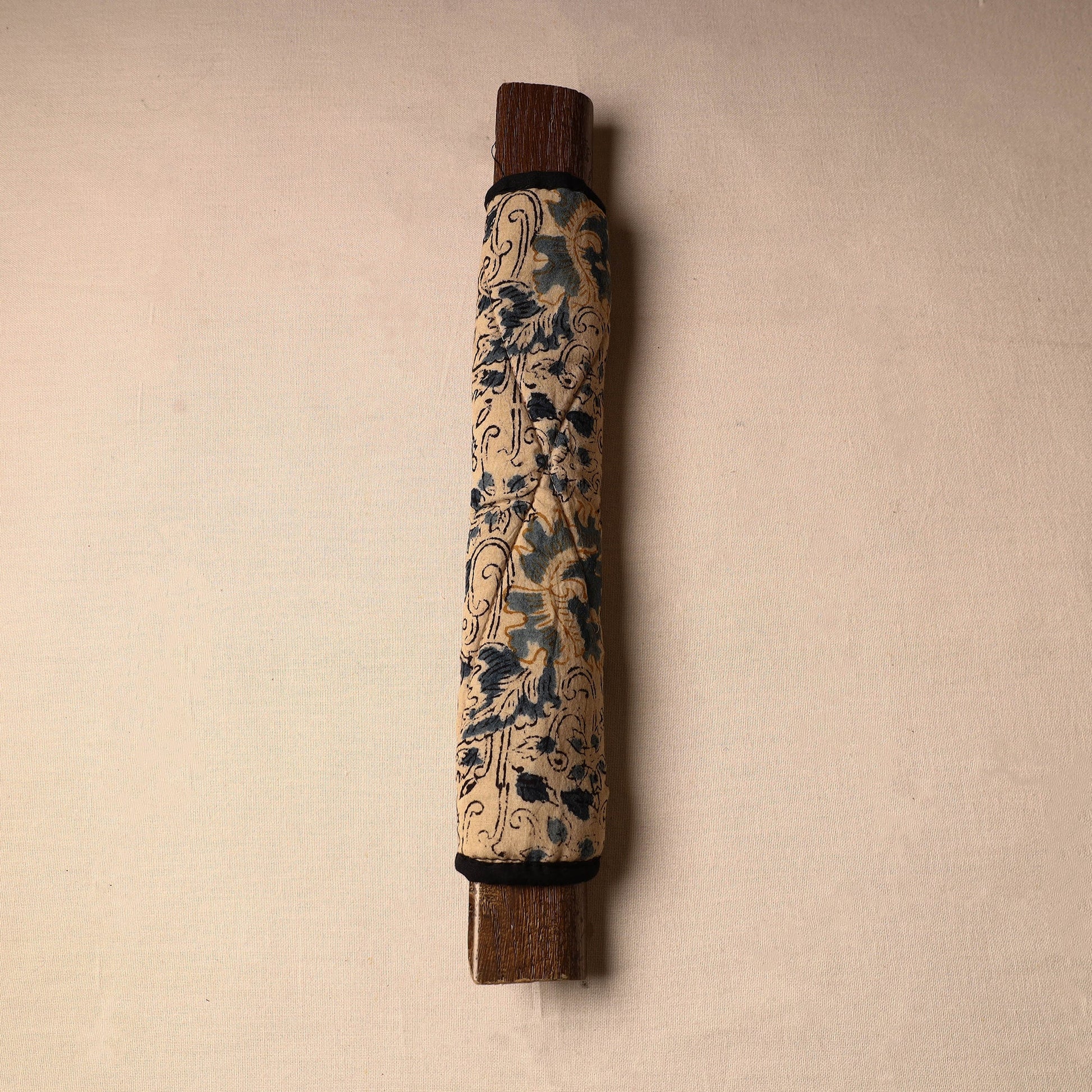 Beige - Kalamkari Block Printed Handmade Fridge Handle Cover 29