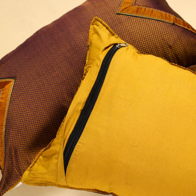Brown - Khun Weave Cotton Pillow Covers (Set of 2)
