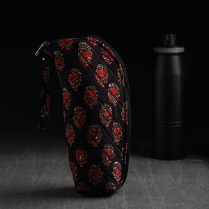 Black - Handmade Cotton 1L Water Bottle Cover 12