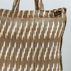 Brown - Handcrafted Pochampally Ikat Weave Cotton Jhola Bag