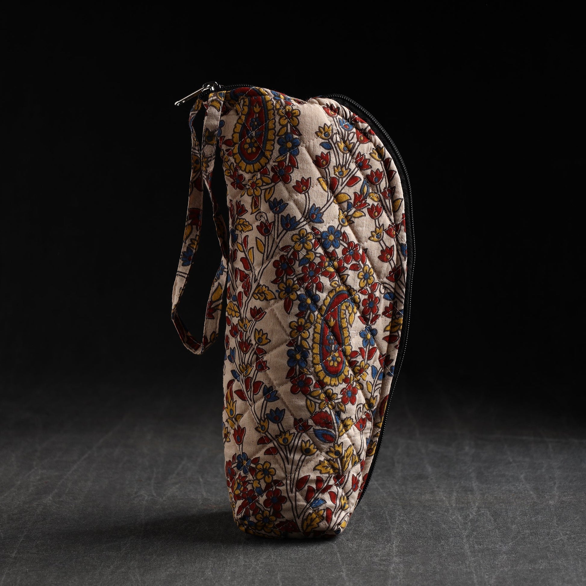 Beige - Handmade Cotton 1L Water Bottle Cover 09