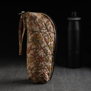Beige - Handmade Cotton 1L Water Bottle Cover 07