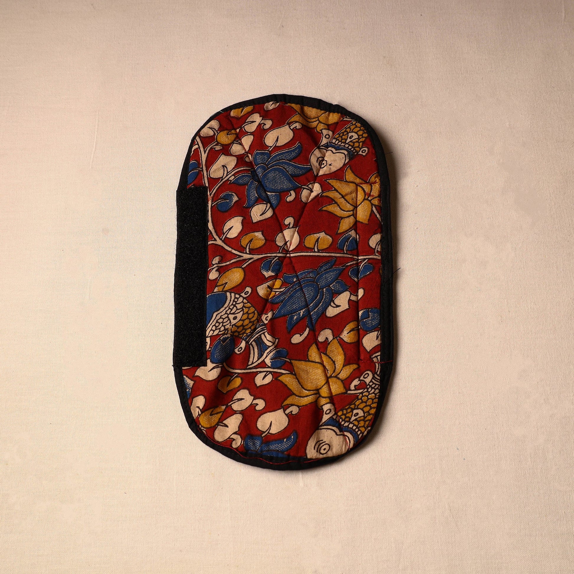 Beige - Kalamkari Block Printed Handmade Fridge Handle Cover 29