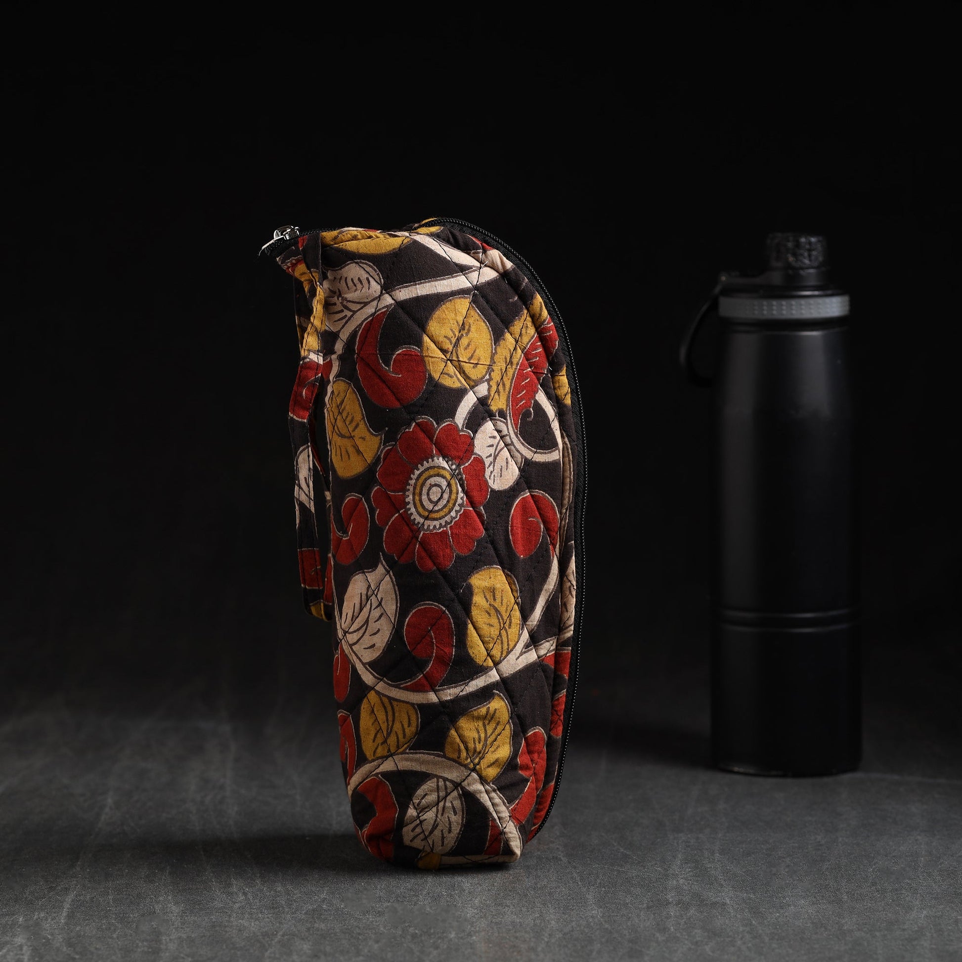 Black - Handmade Cotton 1L Water Bottle Cover 21