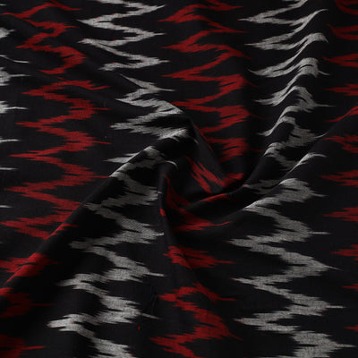 Black - Cotton Pochampally Ikat Weave Fabric 05