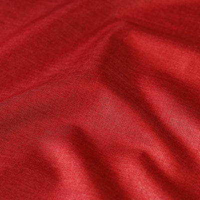 Blood Red- Bhagalpuri Handwoven Pure Desi Tussar Silk Fabric