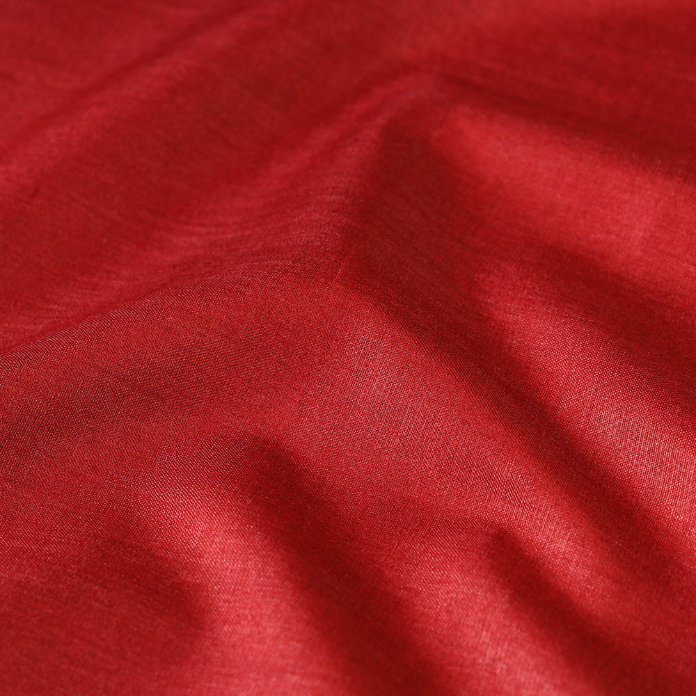 Blood Red- Bhagalpuri Handwoven Pure Desi Tussar Silk Fabric