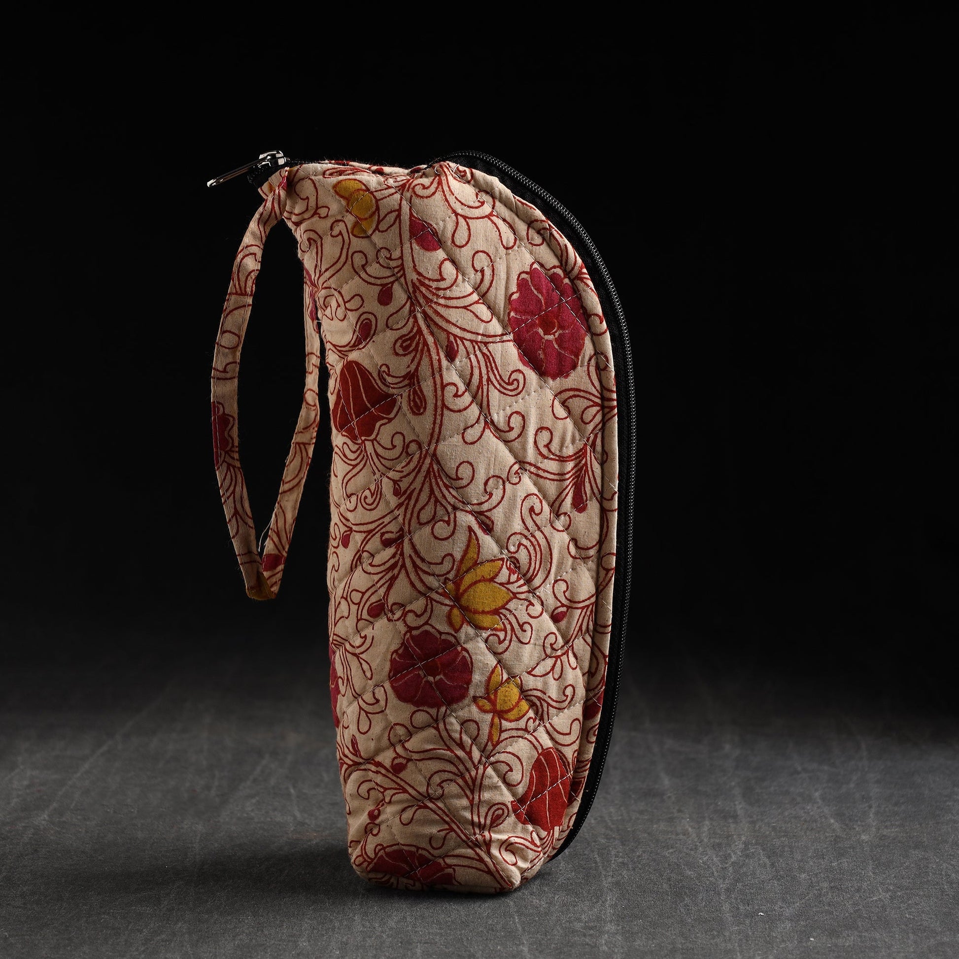 Beige - Handmade Cotton 1L Water Bottle Cover 05