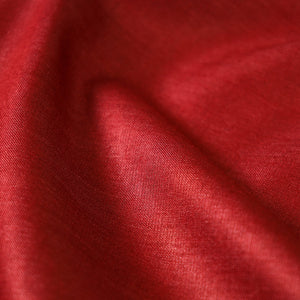 Blood Red- Bhagalpuri Handwoven Pure Desi Tussar Silk Fabric