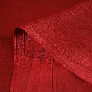 Blood Red- Bhagalpuri Handwoven Pure Desi Tussar Silk Fabric