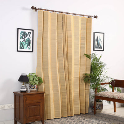 Yellow - Madur Grass Handwoven Door Curtain of Midnapore (7 x 4 in)