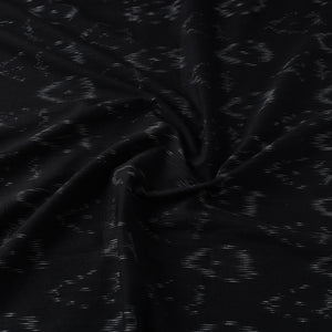 Black - Cotton Pochampally Ikat Fabric 04