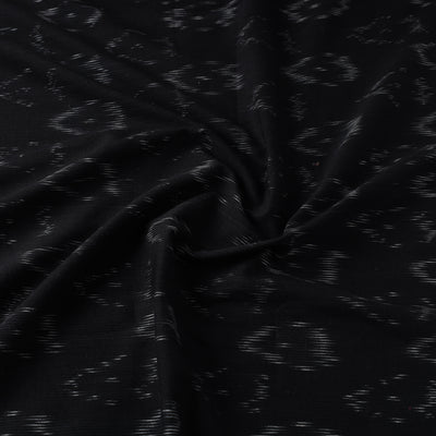 Black - Cotton Pochampally Ikat Fabric 04