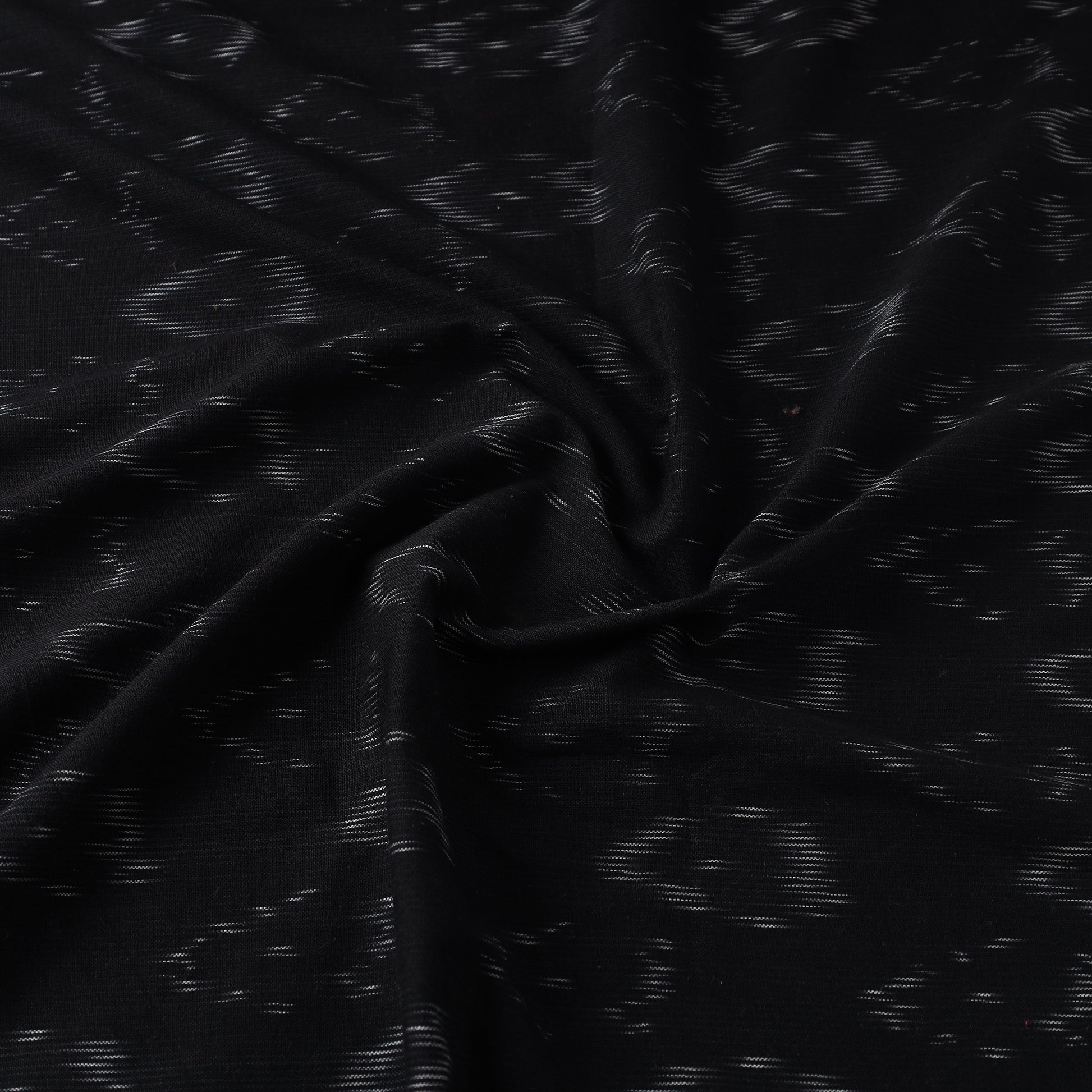 Black - Cotton Pochampally Ikat Fabric 04