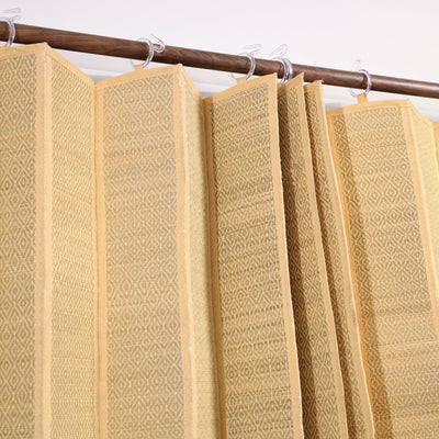Yellow - Madur Grass Handwoven Door Curtain of Midnapore (7 x 4 in)