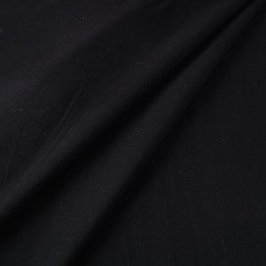 Black Textured Prewashed Fine Cotton Handloom Fabric