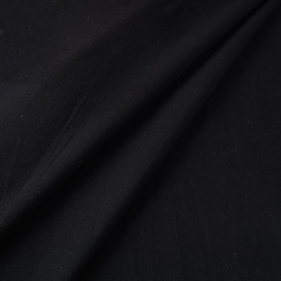 Black Textured Prewashed Fine Cotton Handloom Fabric