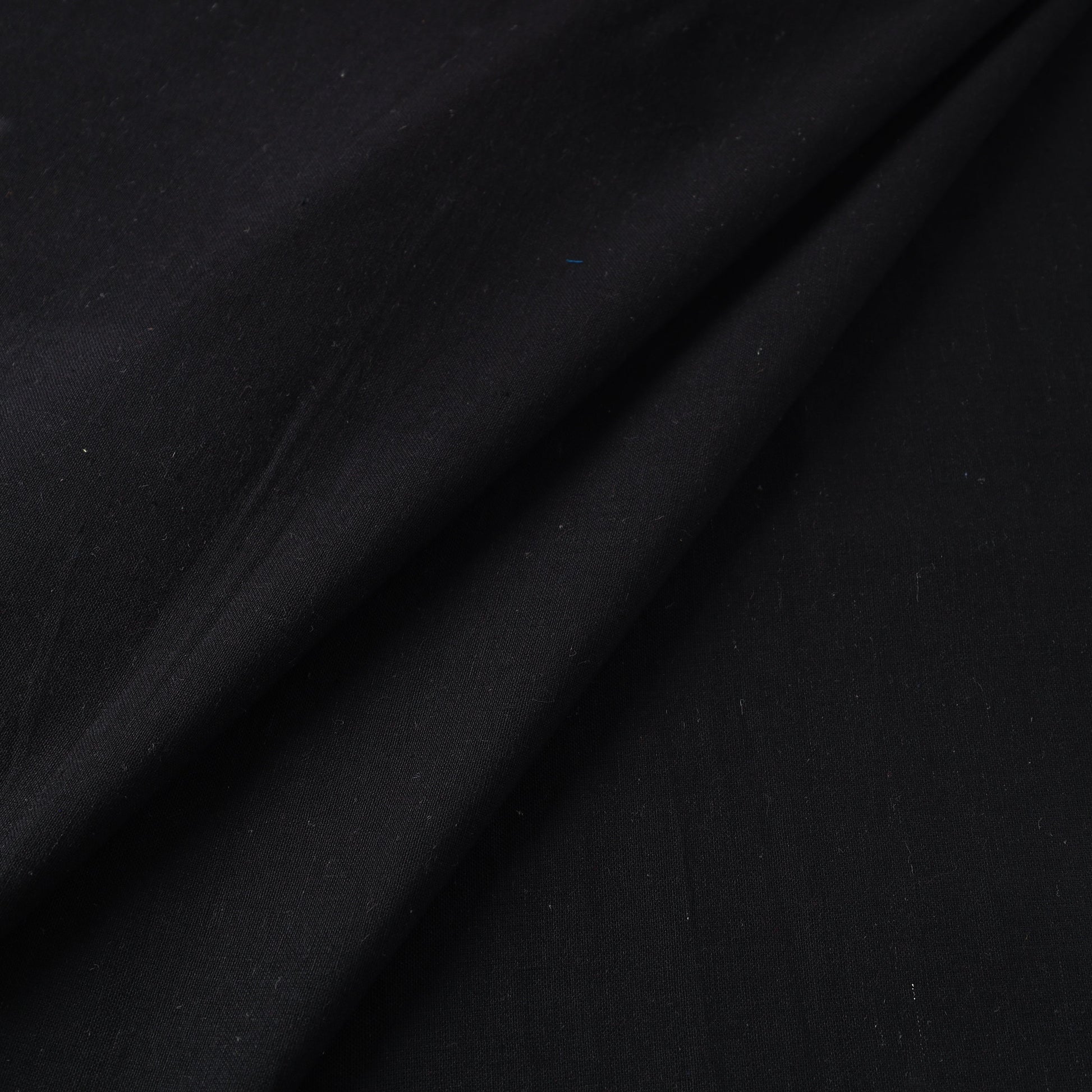 Black Textured Prewashed Fine Cotton Handloom Fabric
