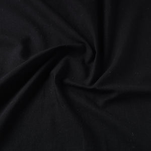 Black Textured Prewashed Fine Cotton Handloom Fabric